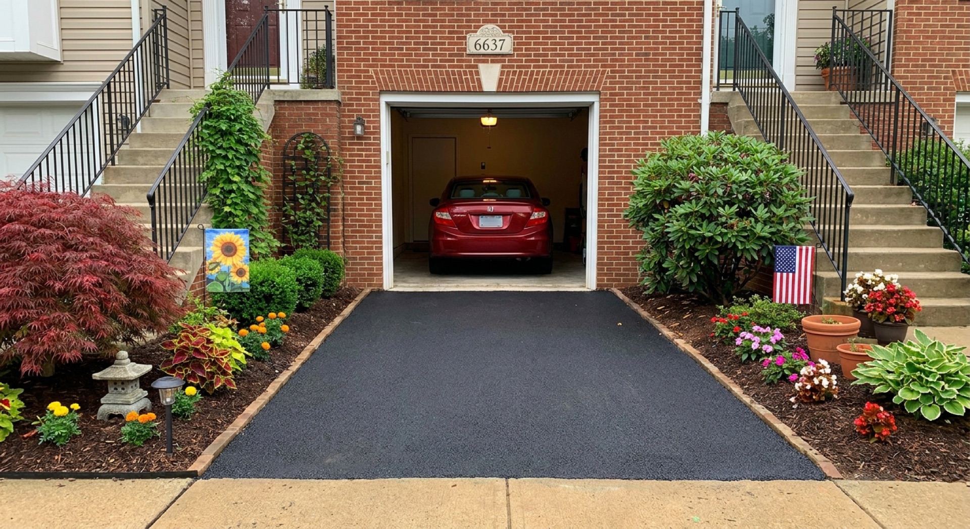 Affordable asphalt driveway paving option completed for a Northern Virginia homeowner